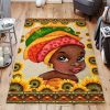 Africa Baby Girl Rug Sport Decor Gift Floor Decor Living Room Carpet Rug Area Rug - 1e6b735688d9 Black Girl Rectangle Area Rug