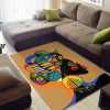 African Woman With Colorful Head Rug Sport Decor Gift Floor Decor Living Room Carpet Rug Area Rug - 3a76ebbf75da African Woman Rectangle Area Rug