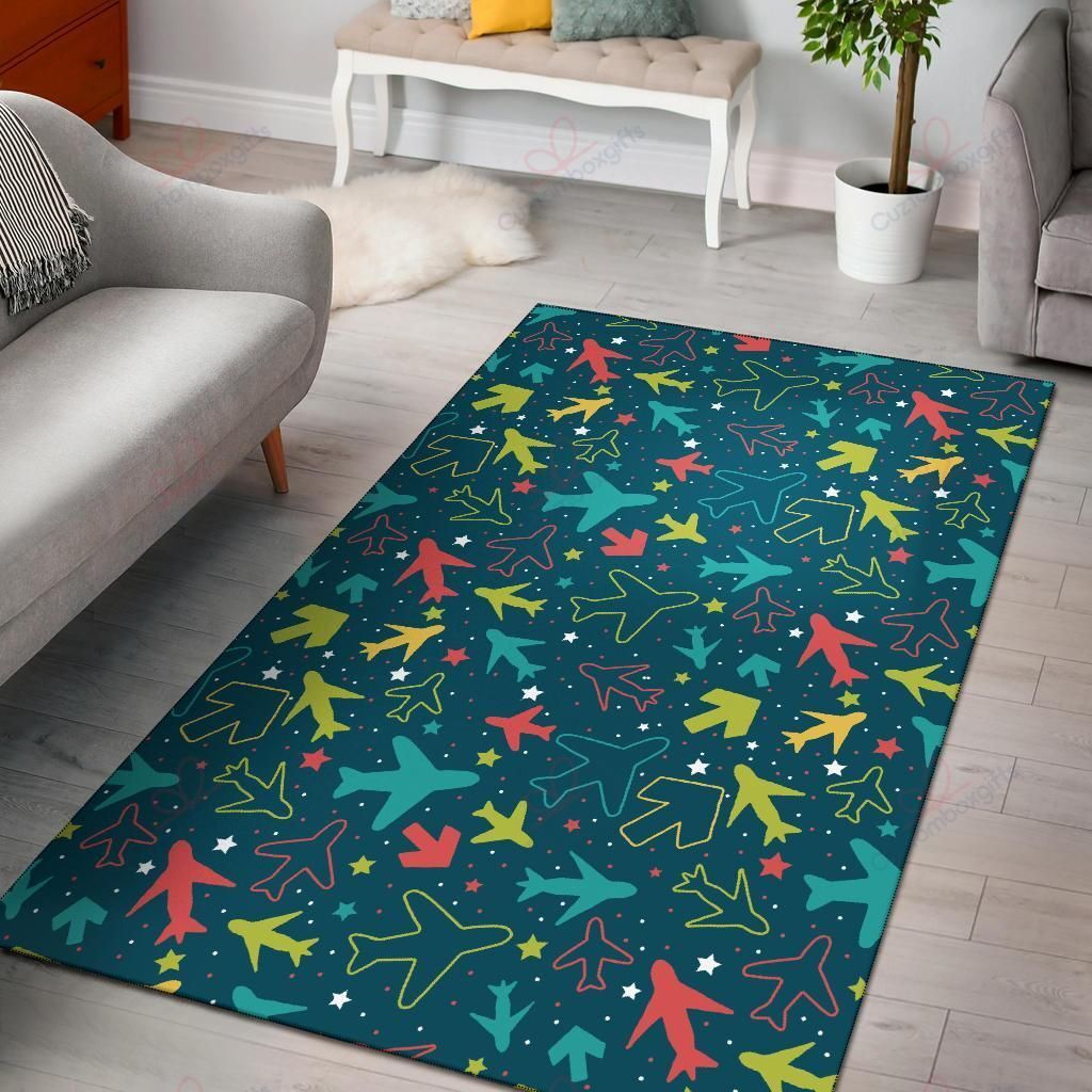 Airplane Pattern 5 Rug Sport Decor Gift Floor Decor Living Room Carpet Rug Area Rug - 8751d2ff5394 Airplane Pattern 5 Rug Sport Decor Gift Floor Decor Living Room Carpet Rug Area Rug - 8751d2ff5394 Airplane Rectangle Area Rug