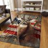 American Whitetail Rug Sport Decor Gift Floor Decor Living Room Carpet Rug Area Rug - f0badbf662f4 American Rectangle Area Rug