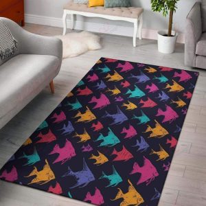 Angelfish Colorful Rug Sport Decor Gift Floor Decor Living Room Carpet Rug Area Rug - f45768c78731 Angelfish Rectangle Area Rug