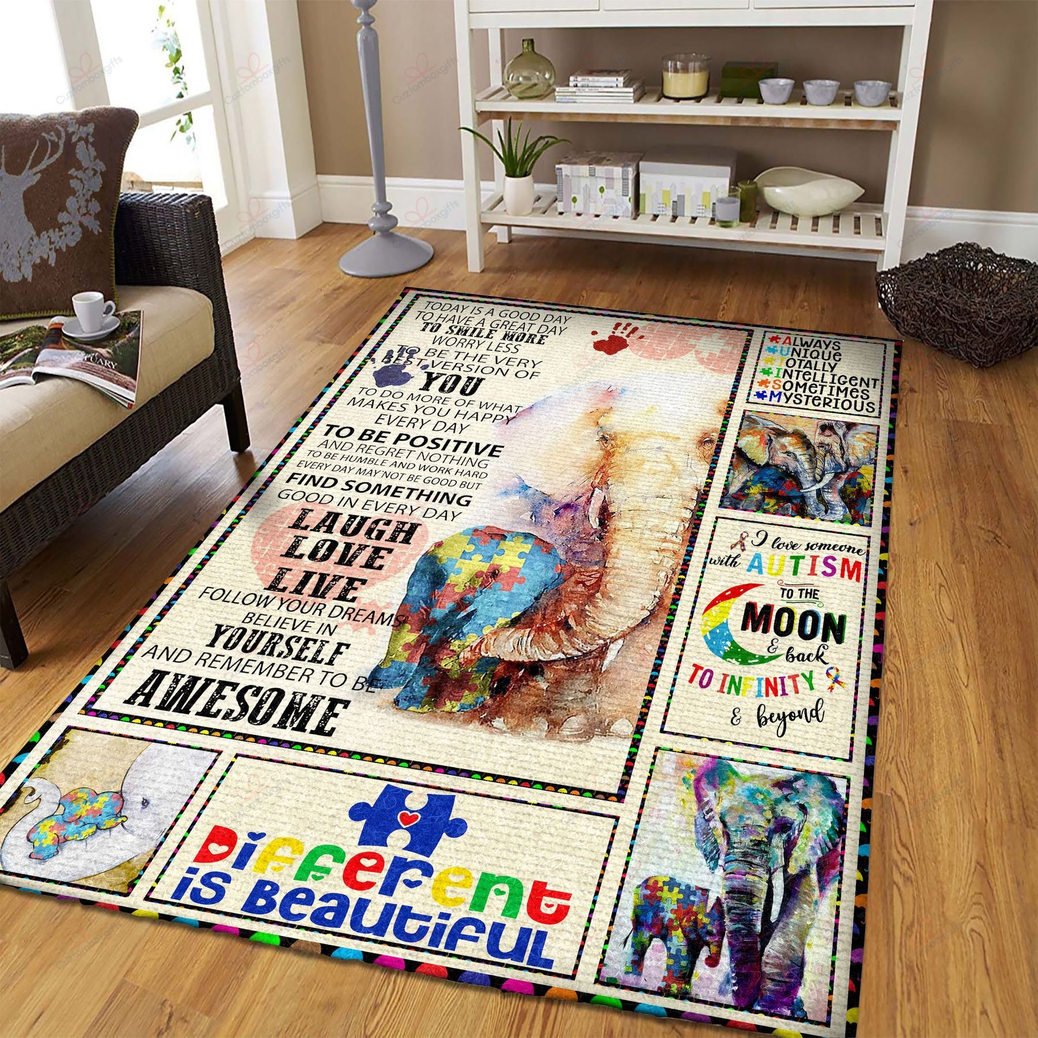 Autism Awareness Elephant Rug Sport Decor Gift Floor Decor Living Room Carpet Rug Area Rug - 98530cb7a51f Autism Awareness Elephant Rug Sport Decor Gift Floor Decor Living Room Carpet Rug Area Rug - 98530cb7a51f Elephant Rectangle Area Rug