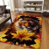 Autumn Tiger Rug Sport Decor Gift Floor Decor Living Room Carpet Rug Area Rug - 344ac87a5884 Tiger Rectangle Area Rug