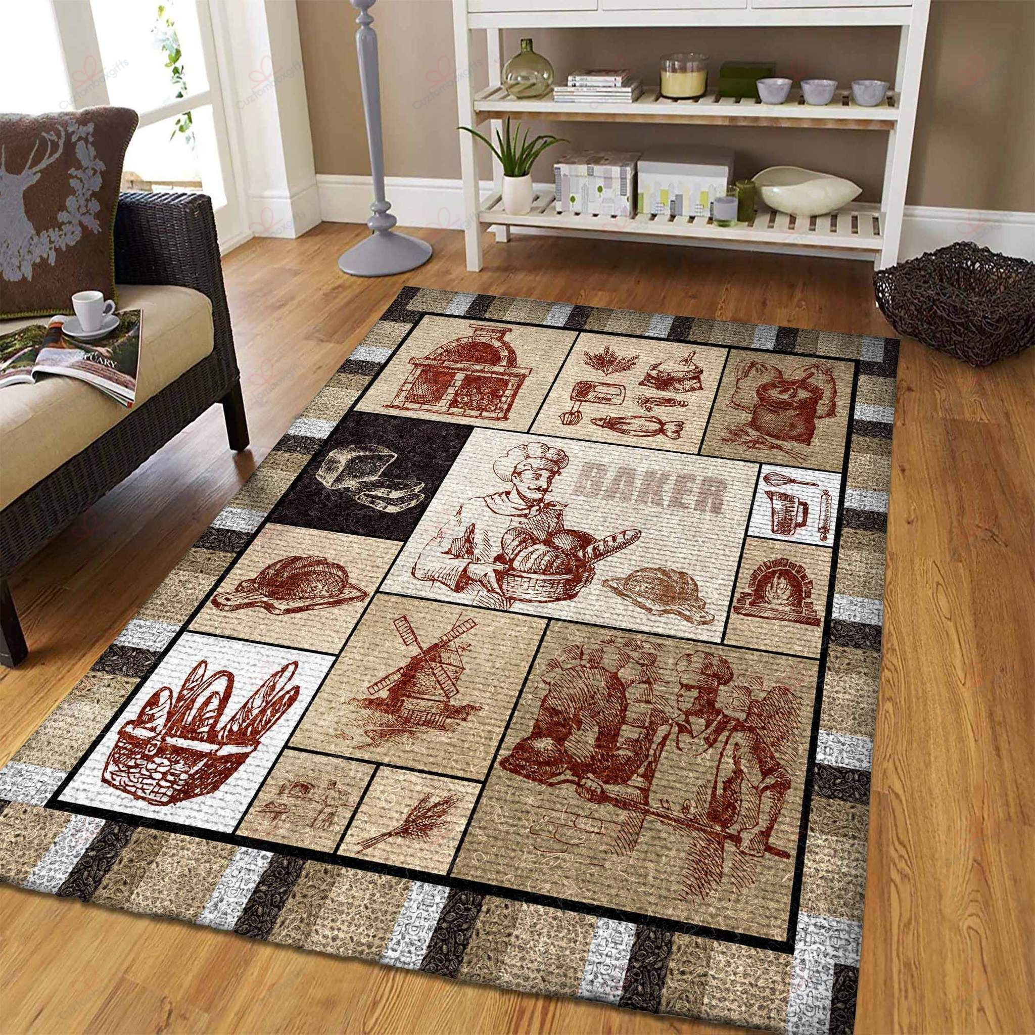 Baker Life Rug Sport Decor Gift Floor Decor Living Room Carpet Rug Area Rug - e4c8811f238e Baker Life Rug Sport Decor Gift Floor Decor Living Room Carpet Rug Area Rug - e4c8811f238e Freestyle Rectangle Area Rug