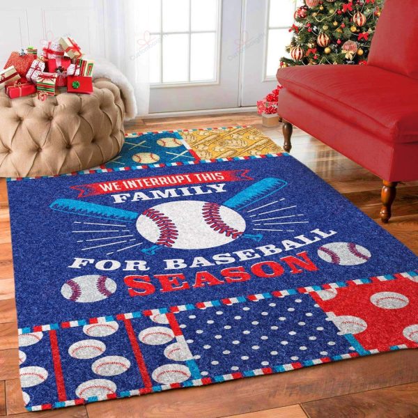 Baseball Family Rug Sport Decor Gift Floor Decor Living Room Carpet Rug Area Rug - 5aa118811e50 Baseball Rectangle Area Rug