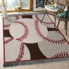 Baseball Rug Sport Decor Gift Floor Decor Living Room Carpet Rug Area Rug - f02e450e3d04 Baseball Rectangle Area Rug