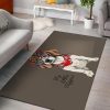Beagle Floral Rug Sport Decor Gift Floor Decor Living Room Carpet Rug Area Rug - f40cd67c33c3 Beagle Rectangle Area Rug
