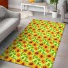 Beige Watercolor Sunflower Pattern Rug Sport Decor Gift Floor Decor Living Room Carpet Rug Area Rug - bf500cf89600 Sunflower Rectangle Area Rug