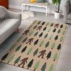 Bigfoot And Pine Rug Sport Decor Gift Floor Decor Living Room Carpet Rug Area Rug - c7b6e582fd16 Bigfoot Rectangle Area Rug