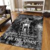Biker I Am The Storm Rug Sport Decor Gift Floor Decor Living Room Carpet Rug Area Rug - 60b5b9431c54 Bike Rectangle Area Rug