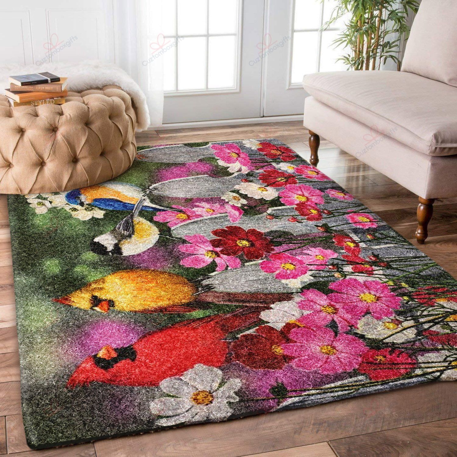 Bird And Red Flower Rug Sport Decor Gift Floor Decor Living Room Carpet Rug Area Rug - ba06ff63c9ea Bird And Red Flower Rug Sport Decor Gift Floor Decor Living Room Carpet Rug Area Rug - ba06ff63c9ea Bird And Flower Rectangle Area Rug