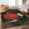 Bird And Red Flower Rug Sport Decor Gift Floor Decor Living Room Carpet Rug Area Rug - 999c9942ca52 Bird And Flower Rectangle Area Rug