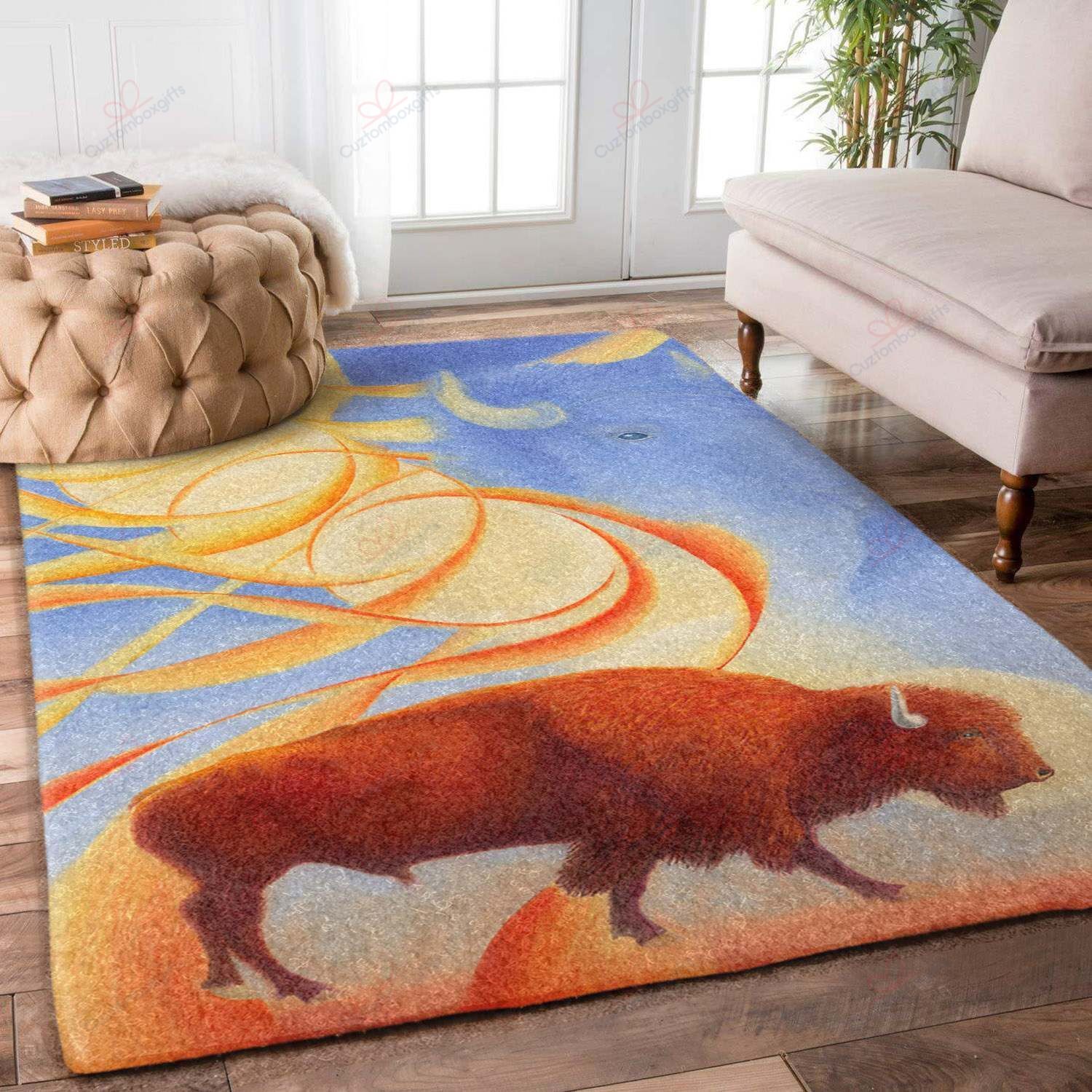 Bison Orange Rug Sport Decor Gift Floor Decor Living Room Carpet Rug Area Rug - 42359bb5b336 Bison Orange Rug Sport Decor Gift Floor Decor Living Room Carpet Rug Area Rug - 42359bb5b336 Bison Rectangle Area Rug