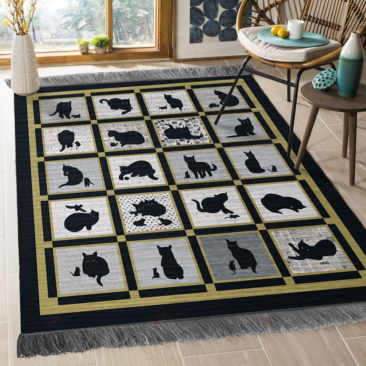 Black Cat Rug Sport Decor Gift Floor Decor Living Room Carpet Rug Area Rug - 01f1a536d122 Black Cat Rug Sport Decor Gift Floor Decor Living Room Carpet Rug Area Rug - 01f1a536d122 Black Cat Rectangle Area Rug