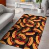 Black Hot Dog Pattern Rug Sport Decor Gift Floor Decor Living Room Carpet Rug Area Rug - 840801308ebf Hot Dog Rectangle Area Rug