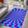Blue Dizzy Moving Optical Illusion Rug Sport Decor Gift Floor Decor Living Room Carpet Rug Area Rug - 40efba615d09 Blue Rectangle Area Rug