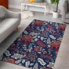 Blue Vintage Bohemian Floral Rug Sport Decor Gift Floor Decor Living Room Carpet Rug Area Rug - c79f17c4480d Floral Rectangle Area Rug