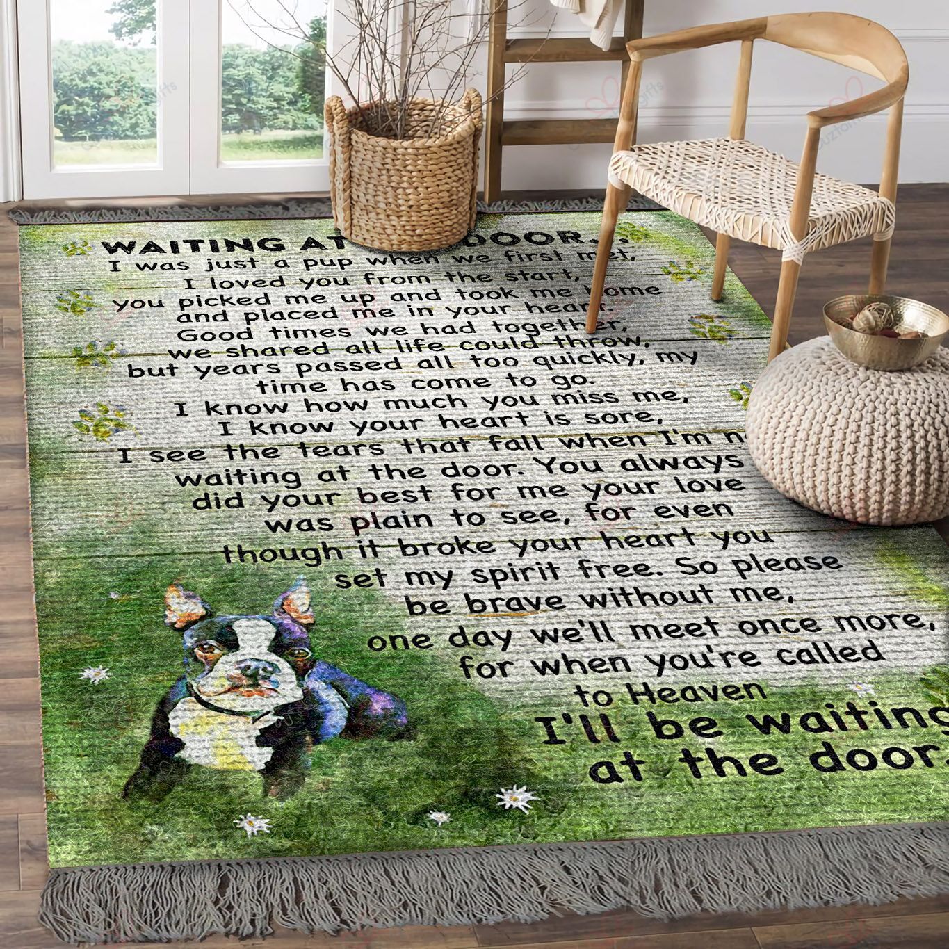 Boston Terrier Waiting At The Door Rug Sport Decor Gift Floor Decor Living Room Carpet Rug Area Rug - 56dc6957b88d Boston Terrier Waiting At The Door Rug Sport Decor Gift Floor Decor Living Room Carpet Rug Area Rug - 56dc6957b88d Boston Terrier Rectangle Area Rug