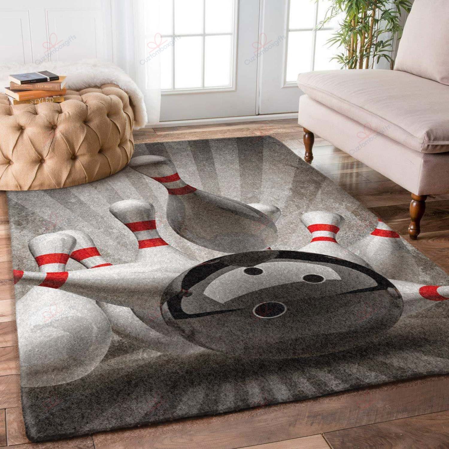 Bowling Grey Rug Sport Decor Gift Floor Decor Living Room Carpet Rug Area Rug - 8246d1d88bcb Bowling Grey Rug Sport Decor Gift Floor Decor Living Room Carpet Rug Area Rug - 8246d1d88bcb Bowling Rectangle Area Rug