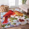 Cardinal And Flower Rug Sport Decor Gift Floor Decor Living Room Carpet Rug Area Rug - 26e265f24c2d Cardinal Bird Rectangle Area Rug