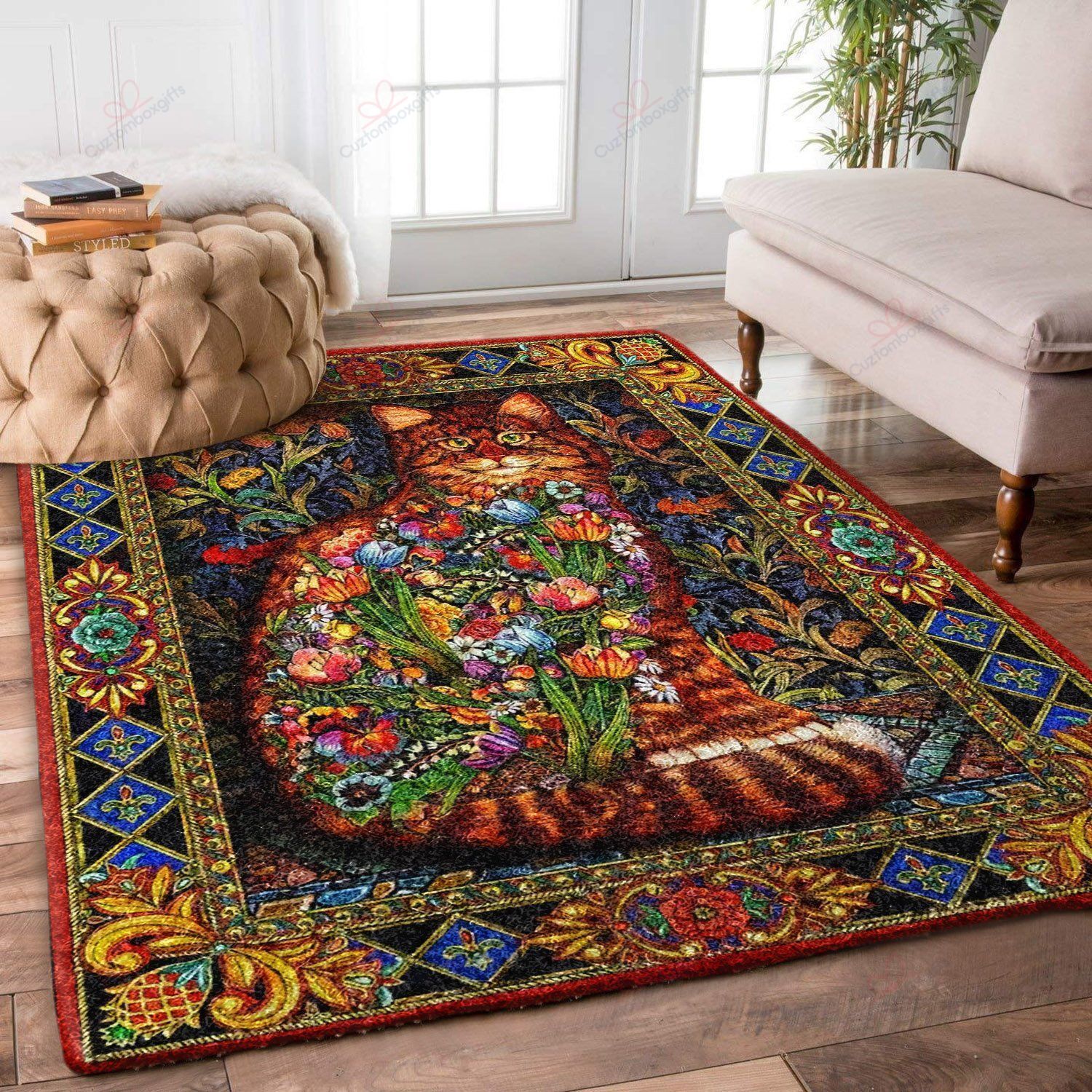 Cat And Flower Rug Sport Decor Gift Floor Decor Living Room Carpet Rug Area Rug - 14a6a27138bb Cat And Flower Rug Sport Decor Gift Floor Decor Living Room Carpet Rug Area Rug - 14a6a27138bb Cat Rectangle Area Rug