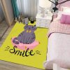Cat Smiling Rug Sport Decor Gift Floor Decor Living Room Carpet Rug Area Rug - 21d00ea09a22 Cat Rectangle Area Rug