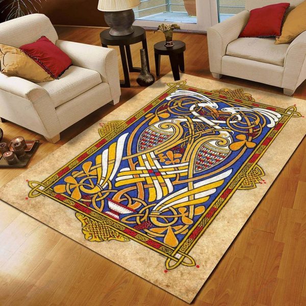 Celtic Yellow Rug Sport Decor Gift Floor Decor Living Room Carpet Rug Area Rug - d47c6d7ccd62 Celtic Rectangle Area Rug