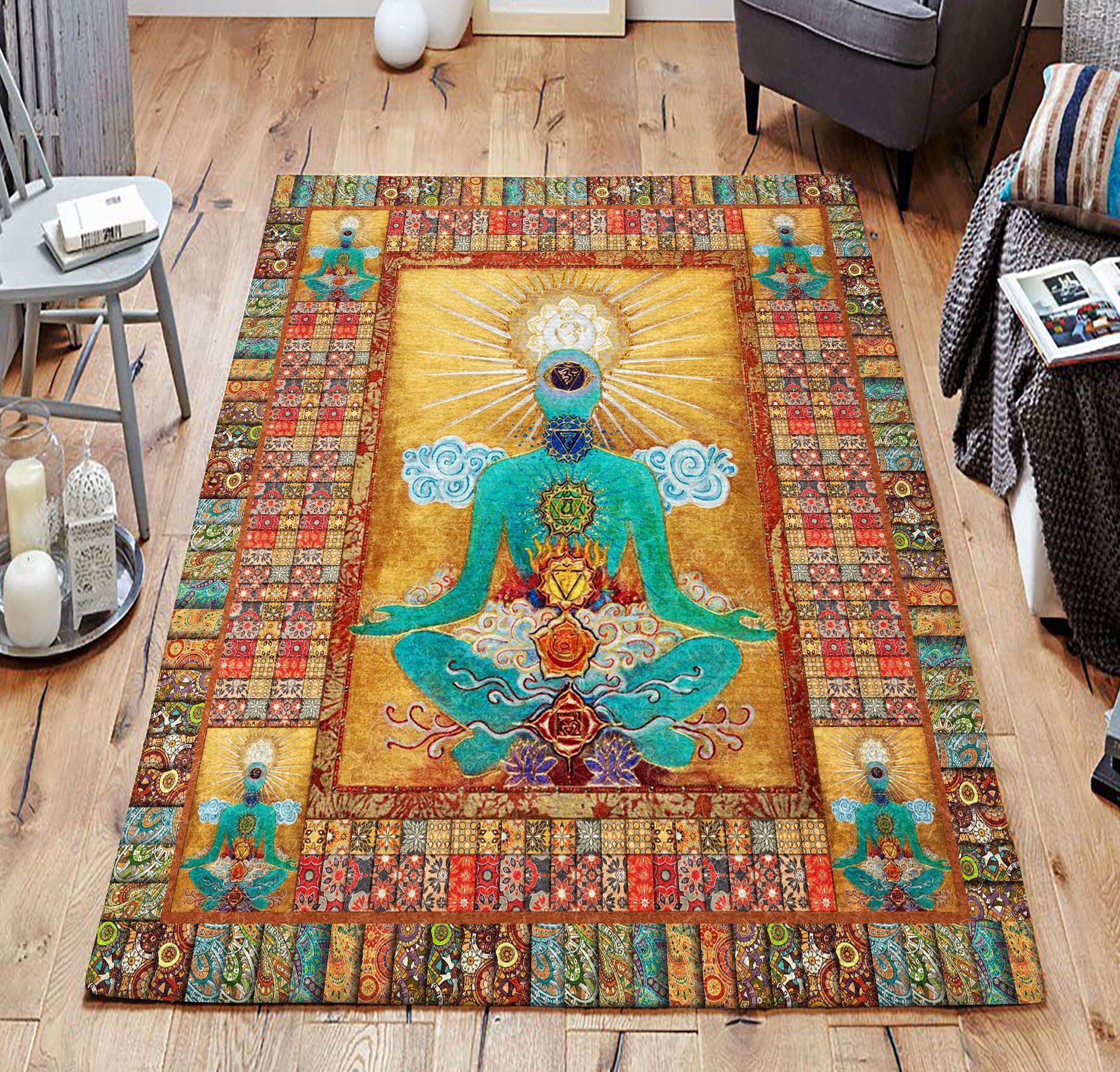Chakra Rug Sport Decor Gift Floor Decor Living Room Carpet Rug Area Rug - 0f3c7181b31c Chakra Rug Sport Decor Gift Floor Decor Living Room Carpet Rug Area Rug - 0f3c7181b31c Chakra Rectangle Area Rug