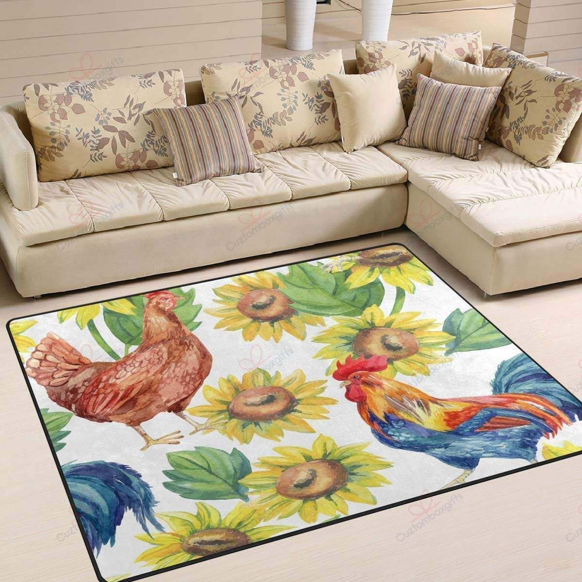 Chicken Sunflowers Rug Sport Decor Gift Floor Decor Living Room Carpet Rug Area Rug - 63606313853d Chicken Sunflowers Rug Sport Decor Gift Floor Decor Living Room Carpet Rug Area Rug - 63606313853d Sunflowers Rectangle Area Rug