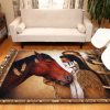 Chief And Horse Native American Rug Sport Decor Gift Floor Decor Living Room Carpet Rug Area Rug - 6b297a77c525 Horse Rectangle Area Rug
