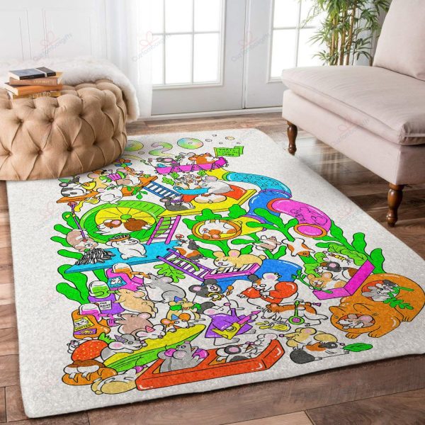 Chinese New Year Year Of The Rat Rats Party Rug Sport Decor Gift Floor Decor Living Room Carpet Rug Area Rug - 45d6b2c77f7c Freestyle Rectangle Area Rug