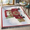 Christmas Red Truck 2 Rug Sport Decor Gift Floor Decor Living Room Carpet Rug Area Rug - cfe9139c2f7c Christmas Rectangle Area Rug