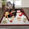 Christmas Snowman With Deer 2 Rug Sport Decor Gift Floor Decor Living Room Carpet Rug Area Rug - 87aae138d190 Christmas Snowman Rectangle Area Rug