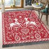 Christmas Stencil Deer Rug Sport Decor Gift Floor Decor Living Room Carpet Rug Area Rug - c0e198cd34e6 Deer Rectangle Area Rug