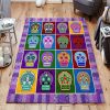 Color Skull Rug Sport Decor Gift Floor Decor Living Room Carpet Rug Area Rug - 5cf043cf87ad Skull Rectangle Area Rug
