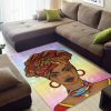 Colorful Background With Bubbles Beautiful African Woman Rug Sport Decor Gift Floor Decor Living Room Carpet Rug Area Rug - 0a89b343b71c African Woman Rectangle Area Rug