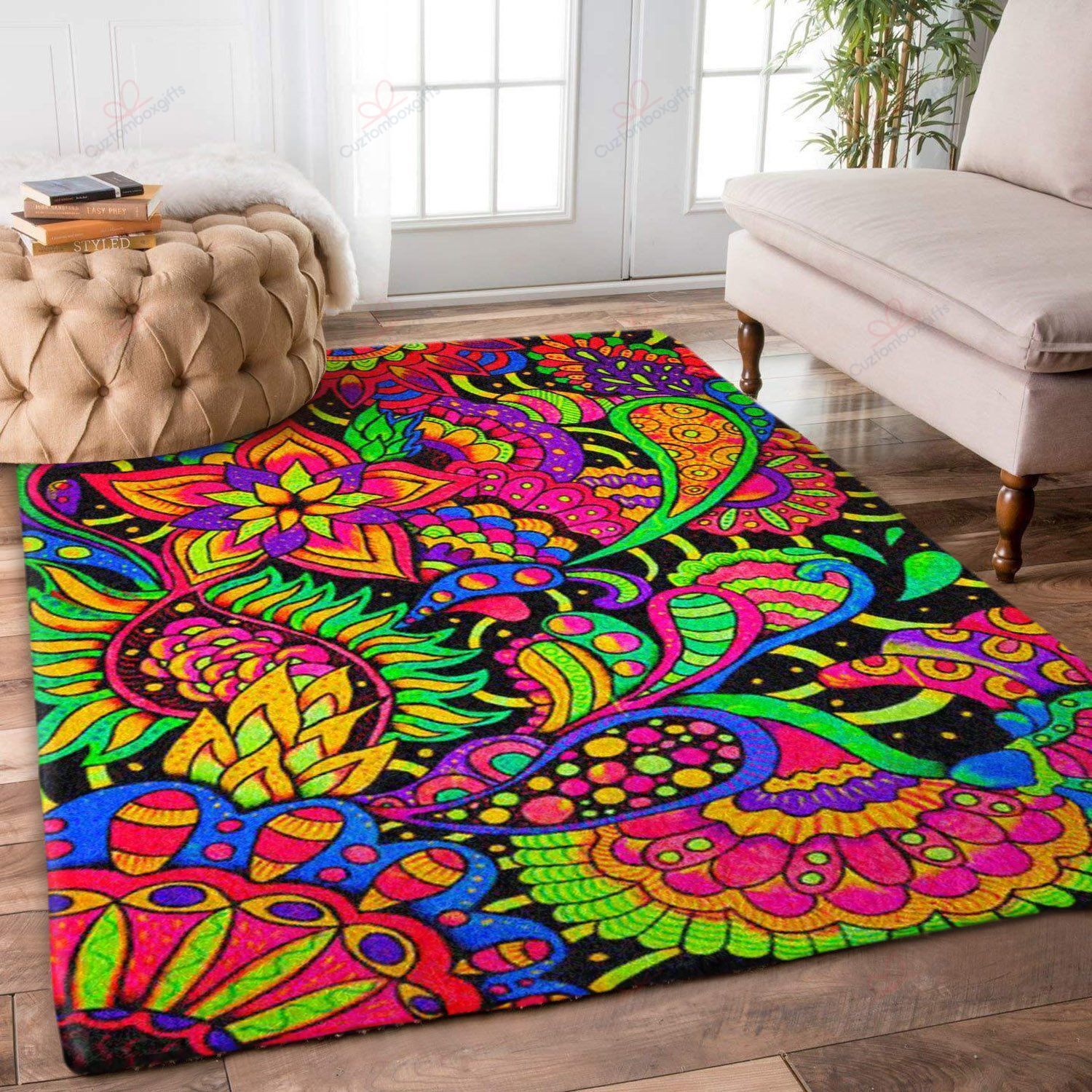 Colorful Bohemian Rug Sport Decor Gift Floor Decor Living Room Carpet Rug Area Rug - dd6ae8e3d4a4 Colorful Rectangle Area Rug