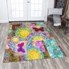 Colorful Butterflies In Pattern Rug Sport Decor Gift Floor Decor Living Room Carpet Rug Area Rug - 5540e5188df9 Butterfly Rectangle Area Rug
