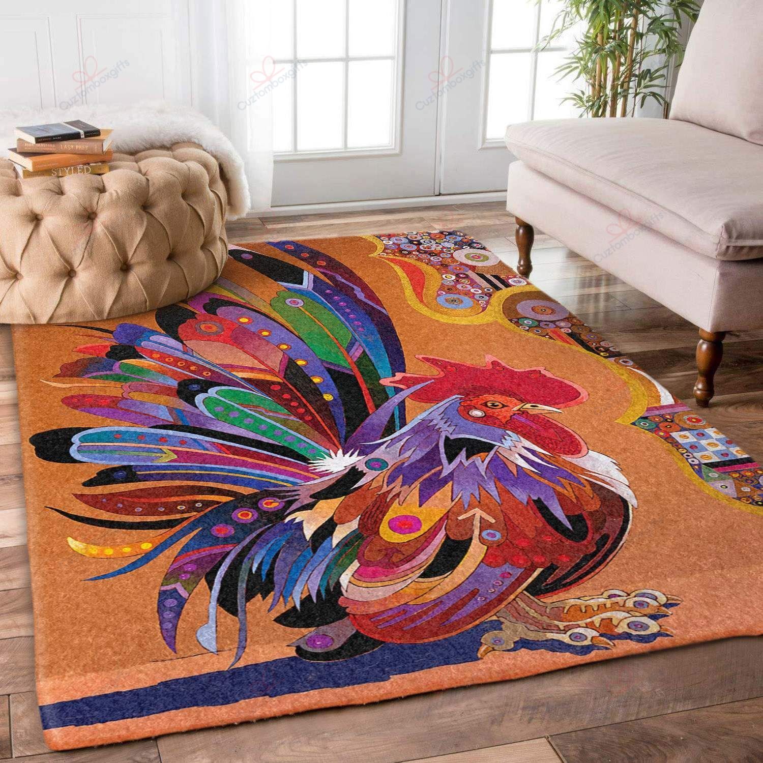 Colorful Chicken Rug Sport Decor Gift Floor Decor Living Room Carpet Rug Area Rug - 2da3bc2e36cf Chicken Rectangle Area Rug