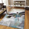 Colorful Dragonfly Rug Sport Decor Gift Floor Decor Living Room Carpet Rug Area Rug - 3a2bc121fff3 Dragonfly Rectangle Area Rug
