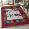 Colorful Dragonfly Rug Sport Decor Gift Floor Decor Living Room Carpet Rug Area Rug - 9700141f5955 Dragonfly Rectangle Area Rug