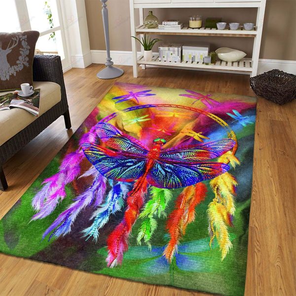 Colorful Dream Catcher Dragonfly Rug Sport Decor Gift Floor Decor Living Room Carpet Rug Area Rug - 9392c56a2987 Dream Catcher Rectangle Area Rug