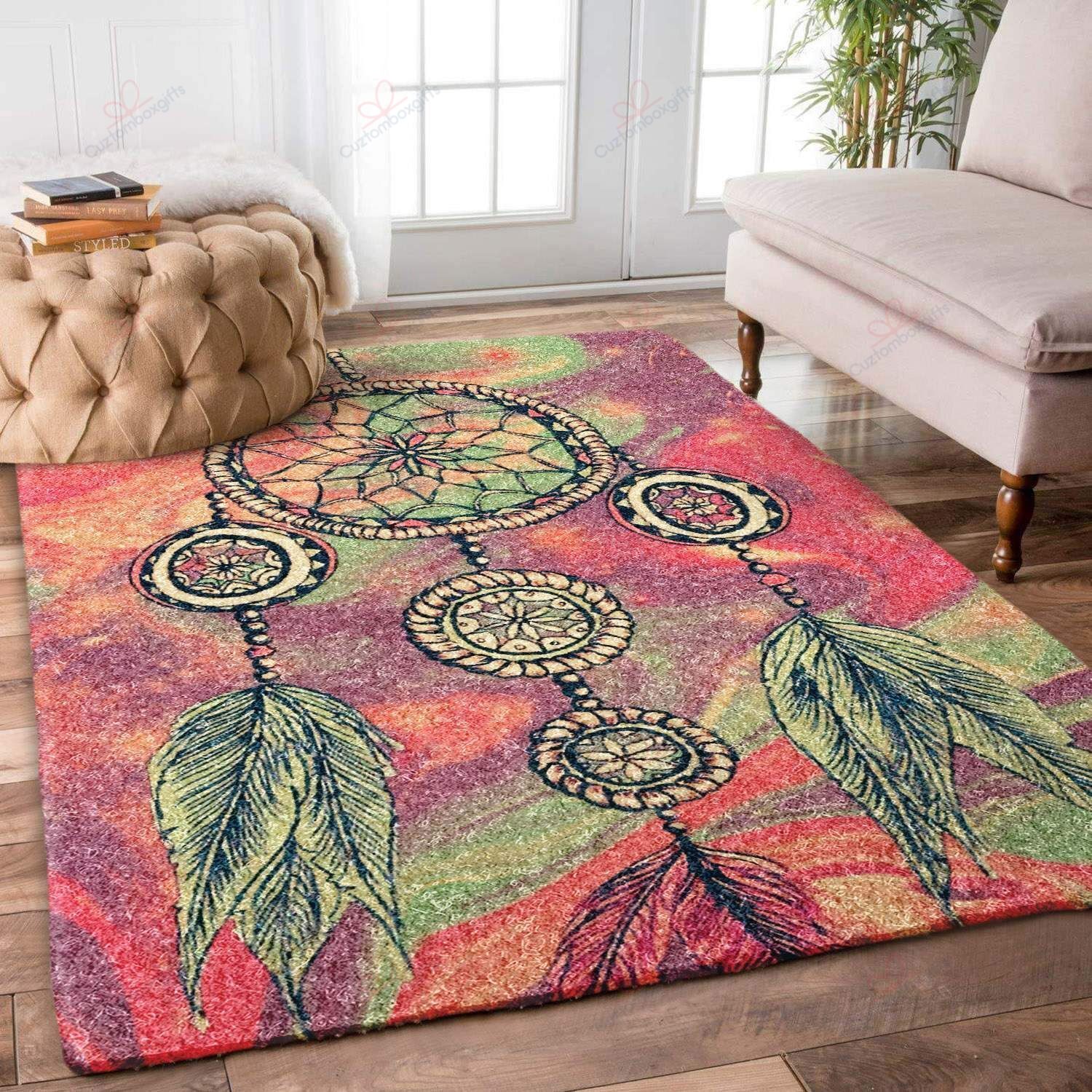 Colorful Dreamcatcher 3 Rug Sport Decor Gift Floor Decor Living Room Carpet Rug Area Rug - 57746508454d Dream Catcher Rectangle Area Rug