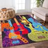 Colorful Guitar Rug Sport Decor Gift Floor Decor Living Room Carpet Rug Area Rug - 13ff7df83aee Guitar Rectangle Area Rug