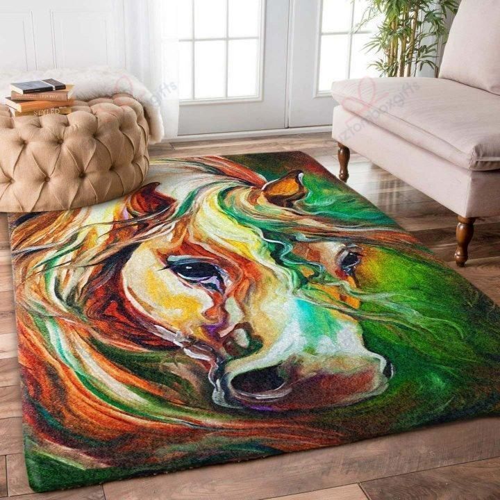 Colorful Horse Rug Sport Decor Gift Floor Decor Living Room Carpet Rug Area Rug - b6d730e0298e Horse Rectangle Area Rug