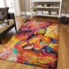 Colorful Lion And Lioness Rug Sport Decor Gift Floor Decor Living Room Carpet Rug Area Rug - b89090e43103 Lion Rectangle Area Rug