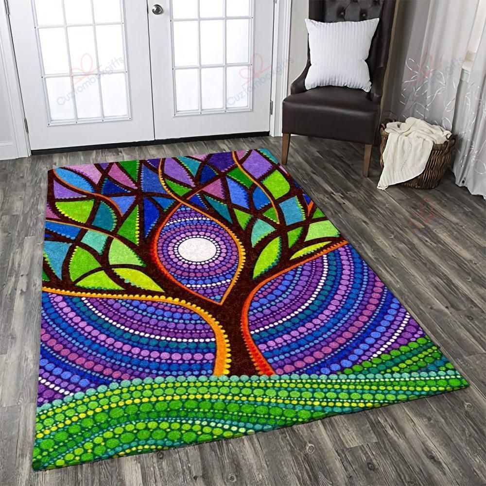 Colorful Tree 1 Rug Sport Decor Gift Floor Decor Living Room Carpet Rug Area Rug - a047da2e00fd Colorful Rectangle Area Rug