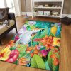 Colorful Tropical Parrot In Hibiscus Forest Rug Sport Decor Gift Floor Decor Living Room Carpet Rug Area Rug - d3426bbf7eb3 Parrot Rectangle Area Rug