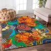 Colorful Turtle Rug Sport Decor Gift Floor Decor Living Room Carpet Rug Area Rug - 321e5e7d1436 Turtle Rectangle Area Rug