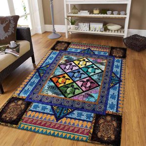 Colorful Turtle Rug Sport Decor Gift Floor Decor Living Room Carpet Rug Area Rug - 1ac5bf8baf7f Turtle Rectangle Area Rug